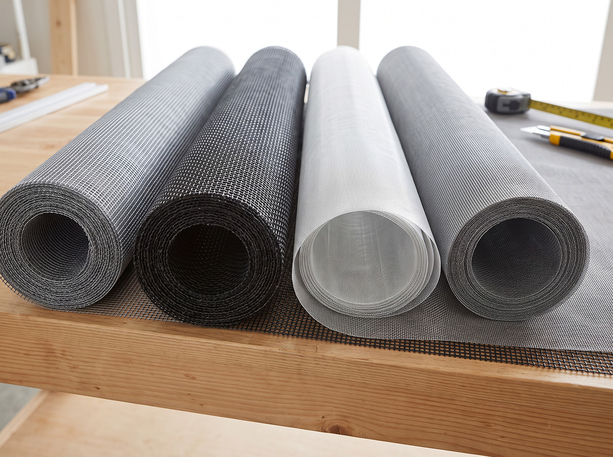 Screen door mesh options in Spokane including pet resistant and fiberglass