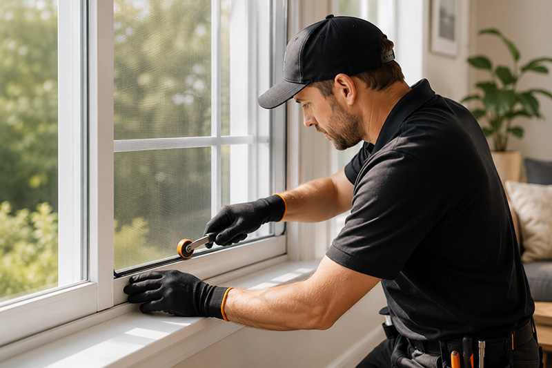 window spline tool being used on new window screen